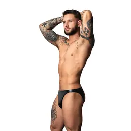 Male Power Liquid Onyx 2.0 Wetlook Jock Brief L/XL Crni