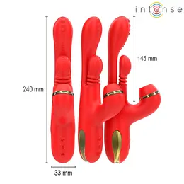 Intense Katy Red Multi-Function Intimate Massager 4 Interchangeable Heads