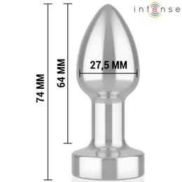 Intense S Metal Plug - 10-Mode Remote Vibrating, Waterproof, Silver