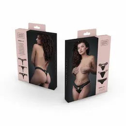 Underneath Coco 3-Piece Thong Set - Soft Stretch, Assorted Designs L/XL