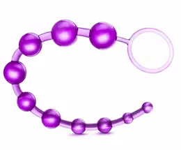 Blush Novelties B Yours Basic Beads Purple fleksibilne analne kuglice od želea 32.3cm