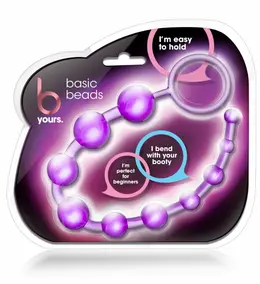 Blush Novelties B Yours Basic Beads Purple fleksibilne analne kuglice od želea 32.3cm
