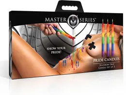 Pride Candles Rainbow Drip Set - 3 Unscented Multicolor Soy Wax Candles