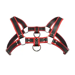 Sport Fucker Bulldog crveni harness podesivi grudni pojas od veganske kože