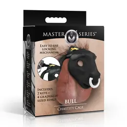 Bull Chastity Cage Black - Adjustable Secure System by XR Brands