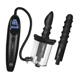 XR Brands Rosebud Driller Deluxe Set - Vibrating Silicone System, Transparent