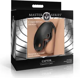 Captor SecureFit Black Protective Cage for Men, Adjustable Rings, 3.8''