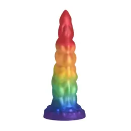 Magic Rider silikonski fantasy model u obliku duginog jednorogovog roga 17cm XR Brands