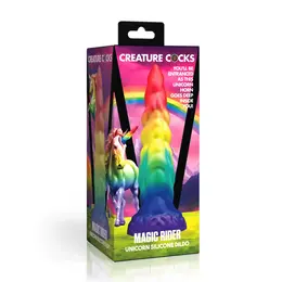 Magic Rider silikonski fantasy model u obliku duginog jednorogovog roga 17cm XR Brands