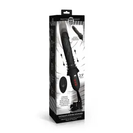 XR Brands Ultimate Power Pounder crni silikonski model sa vibracijom i funkcijom potiskivanja