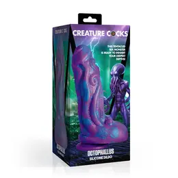 XR Brands Octophallus silikonski fantazijski model ljubičasto plavi 22cm