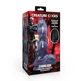 XR Brands Cyborg silikonska intimna igračka sa pokretima srebrna 22 do 24 cm USB daljinski upravljač