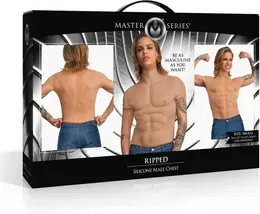 Ripped silikonski muški torzo S, realistična mišićava majica za gornji deo tela