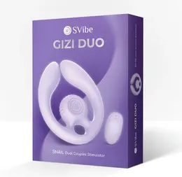 Svibe GIZI Duo intimni dupli stimulator za parove, ljubičasti, sa daljinskim upravljačem