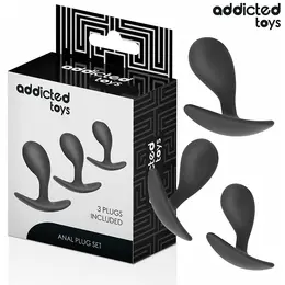 Set silikonskih intimnih čepova Addicted Toys Model 3 sa tri veličine, hipoalergenski