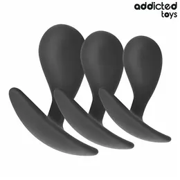Set silikonskih intimnih čepova Addicted Toys Model 3 sa tri veličine, hipoalergenski