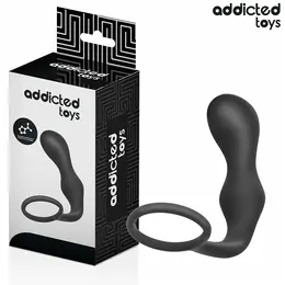 Addicted Toys silikonski analni čep Model 3 sa prstenom za pridržavanje, 195mm crni