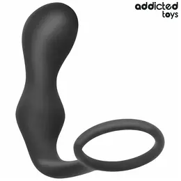 Addicted Toys silikonski analni čep Model 3 sa prstenom za pridržavanje, 195mm crni