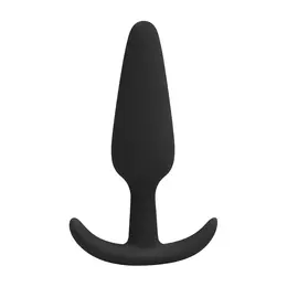 Malo Small Silicone Anal Plug with Suction Base - Black