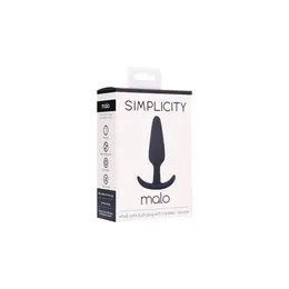 Malo Small Silicone Anal Plug with Suction Base - Black