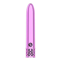 Shiny Premium Rechargeable Intimate Device Silver Slim Long Design