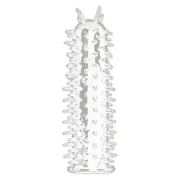 Sinner Gear Spiky Silicone Extension Sleeve Transparent 14 cm
