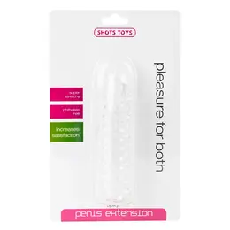 Sinner Gear Spiky Silicone Extension Sleeve Transparent 14 cm