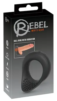 Rebel vibrirajući silikonski prsten za potenciju crni 8.6cm vodootporan USB