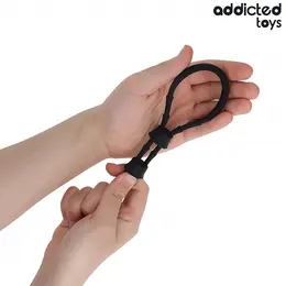 Addicted Toys podesivi silikonski prsten 191mm crni