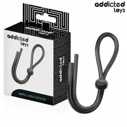 Addicted Toys silikonski podesivi prsten sa jednom petljom, 19.5 cm, crni