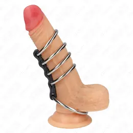 KINK kožni i metalni sistem za fiksiranje, podesivi set od 5 prstenova, 3.7 do 5 cm