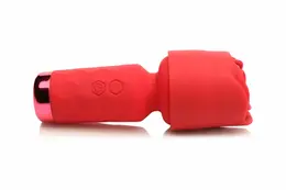 Bloomgasm Pleasure Rose Mini Wand Red, kompaktni intimni masažer