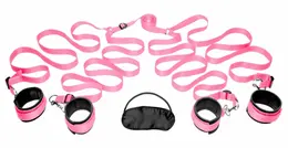 FRISKY Bed Cuff System Pink podesivi neoprenski komplet za vezivanje u krevetu