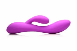 BANG! Fleksibilni rabbit vibrator sa dva motora, ljubičasti, 19.5 cm, vodootporan