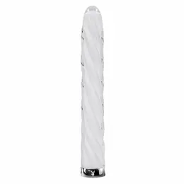 Playboy In A Twist stakleni model sa spiralnom teksturom, punjiv preko USB-a, 17.5 cm