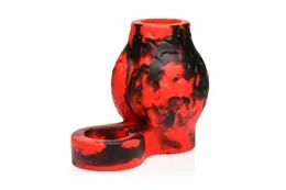 XR Brands Hell Hound Silicone Red Ball Ring & Stretcher, 88.9 mm