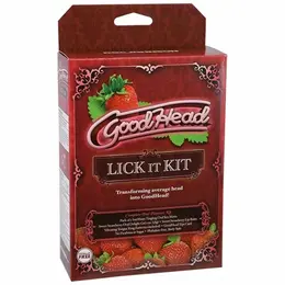 Doc Johnson GoodHead set za oralni seks sa ukusom jagode, gel 29ml i vibrirajući prsten