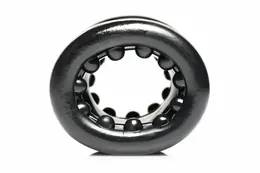 XR Brands Ball Stack anatomski rastezač mošnica od fleksibilnog crnog TPE materijala