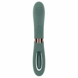 Evolved Novelties Chick Flick dvostrani silikonski vibrator zeleni