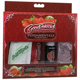 Doc Johnson GoodHead Fundamentals Set with Strawberry & Watermelon Flavors