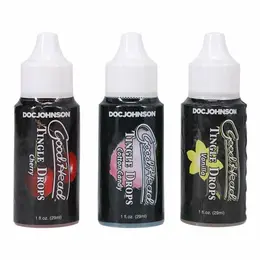 Doc Johnson GoodHead Tingle Drops Trio set za oralnu negu sa ukusima 3x29ml