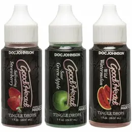 Doc Johnson GoodHead Tingle Drops Set Multi-Flavor Oral Care 3x30ml