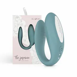 Bloom Jasmine C Shape vibrator zeleni, nežan silikon i senzorska kontrola prevlačenjem