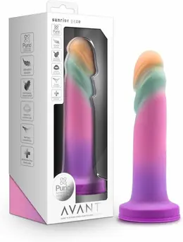 Blush Avant Sunrise Gaze model, 19 cm, tečni silikon, vakuumsko postolje, višebojni