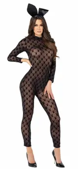 Playboy Lingerie Bunny dvodelni set u crnoj boji sa prepoznatljivim logotipom i ušima