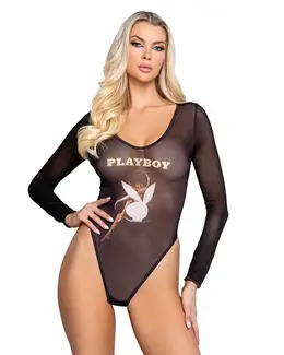 Playboy Lingerie Cover Girl Teddy October providni mrežasti bodi S/M