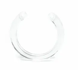 CB-X U-Ring Large Clear - Ergonomic Polycarbonate Chastity Ring 5.1cm