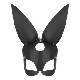 Bedroom Fantasies Bold Bunny crna maska zeke, podesivi kožni aksesoar