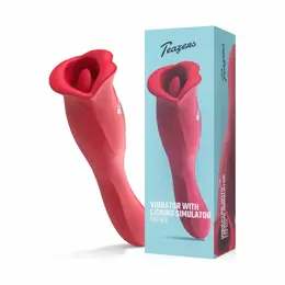 Teazers intimni stimulator sa dvostrukim delovanjem i funkcijom lizanja, roze