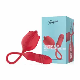 Teazers Rose višenamenski vibrator sa funkcijom penetracije i lizanja u roze boji